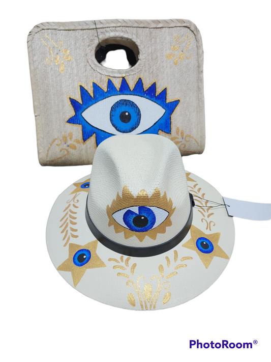 Evil Eye Hat And Handbag Set